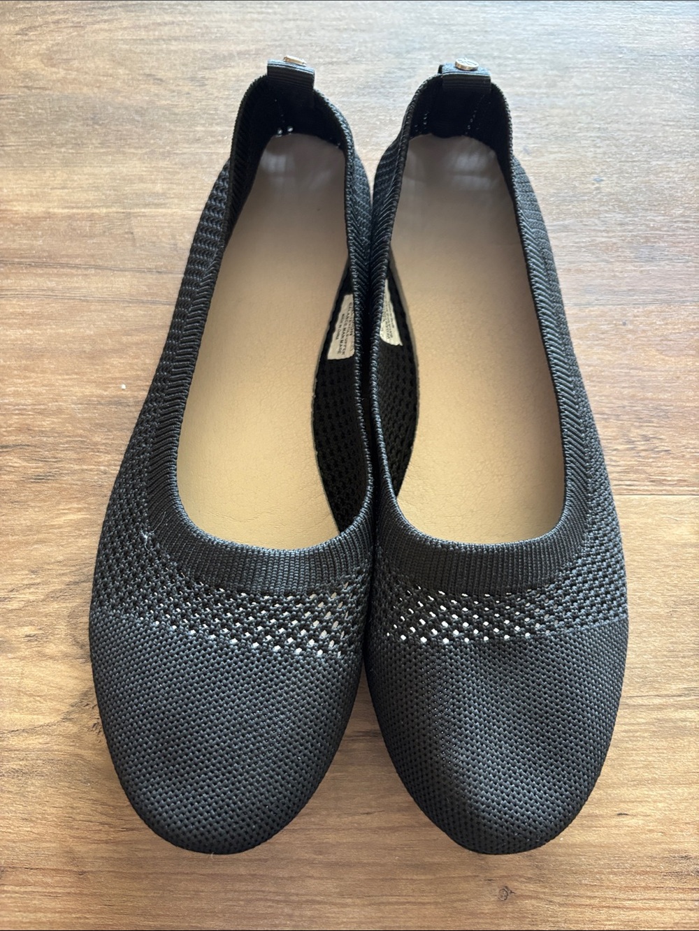Danskin Vision Knit Ballet Flats in Black US 9